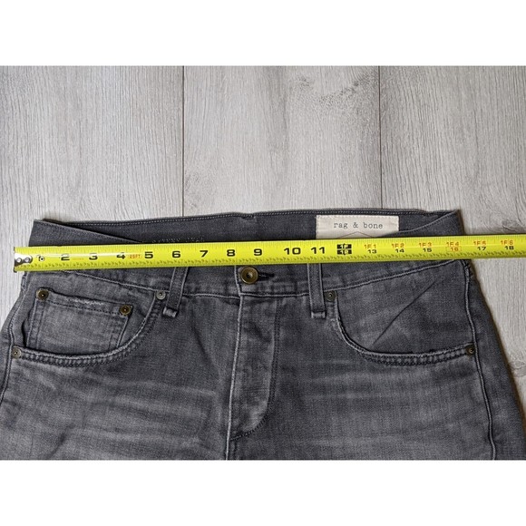 Rag and Bone RB Jay 23x Jeans Slim Leg Button Fly Pullman Gray 31x28 - Picture 14 of 16